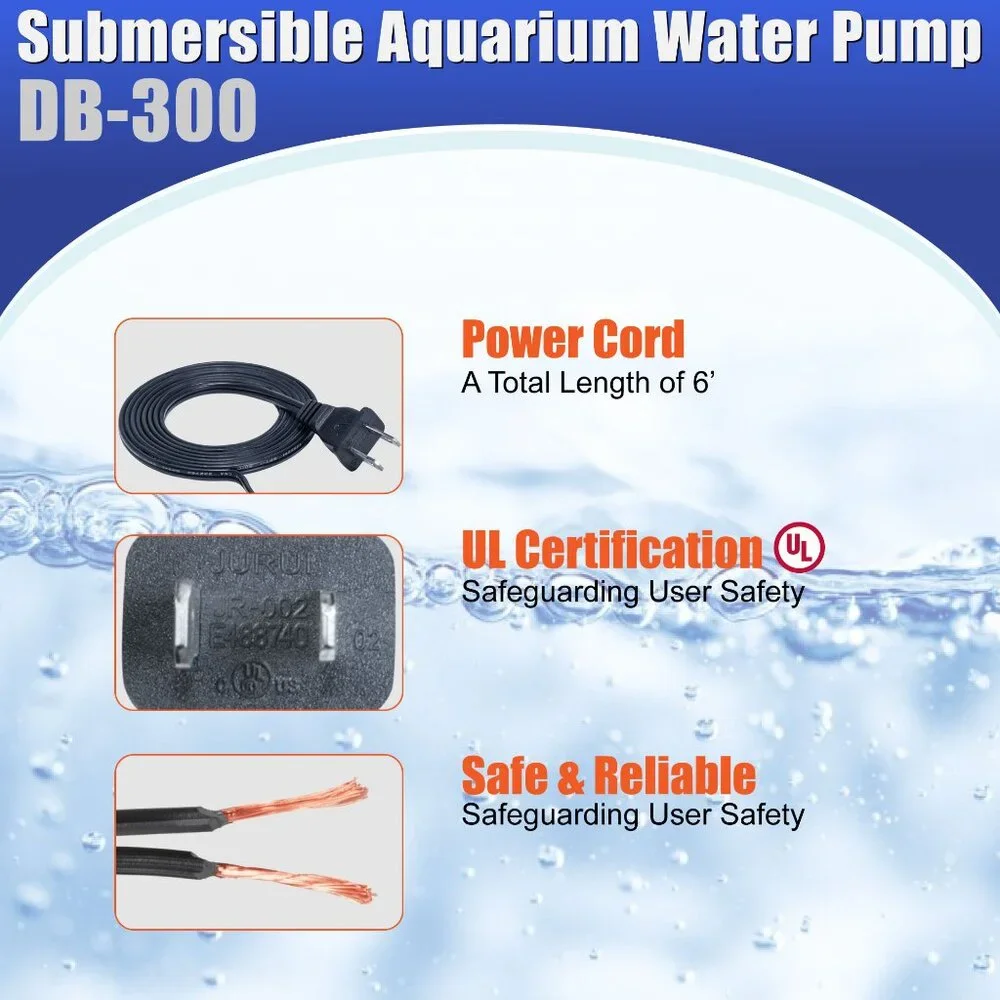 AD 50 GPH Adjustable Submersible Powerhead Water Pump 1pc.